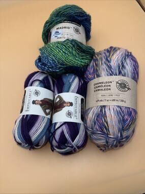 Loops & Threads Impeccable, Chameleon,￼ Madrid Yarn Lot, 4 Skeins